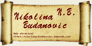 Nikolina Budanović vizit kartica